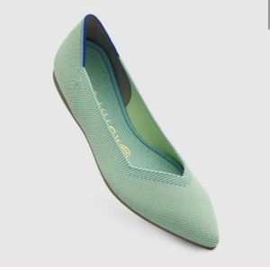 Rothy's Retired Rare Mint Green The Point Ballet Flats Size 6.5